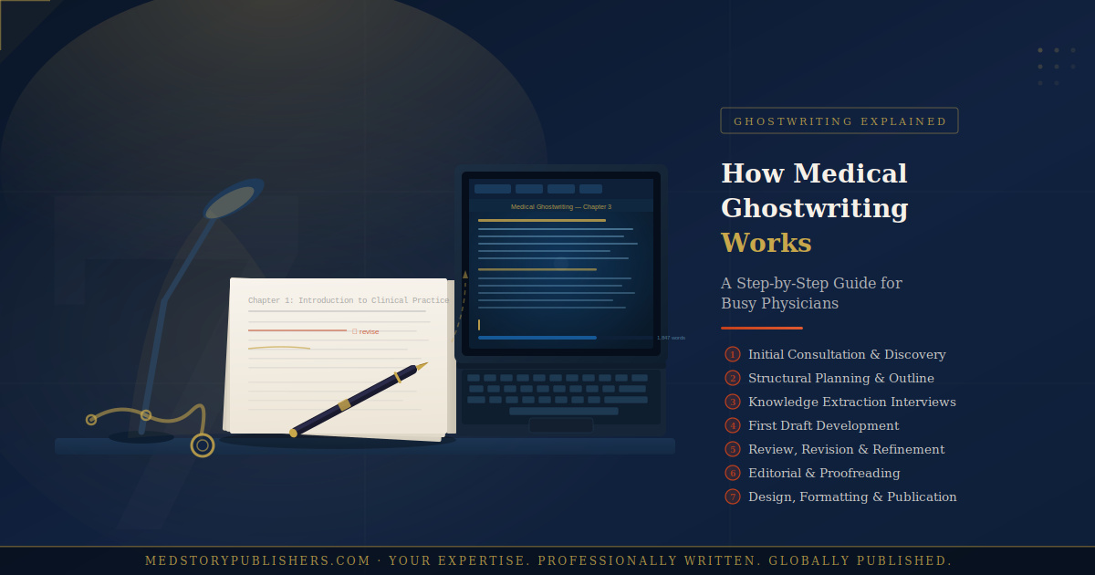 Professional ghostwriter at work